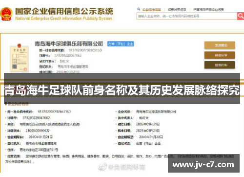 青岛海牛足球队前身名称及其历史发展脉络探究